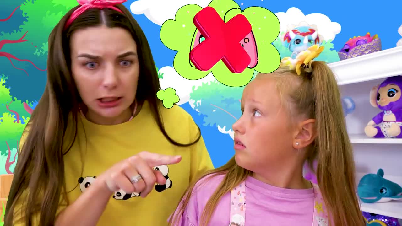 Mia and her mom are playing a super fun game! They need to find the toy that doesn't belong in the colorful room—can you help them spot the 'wrong' one? Watch as they point, guess, and learn about different toys together! 🔍✨ A great way to play and learn with your little one! 🥰