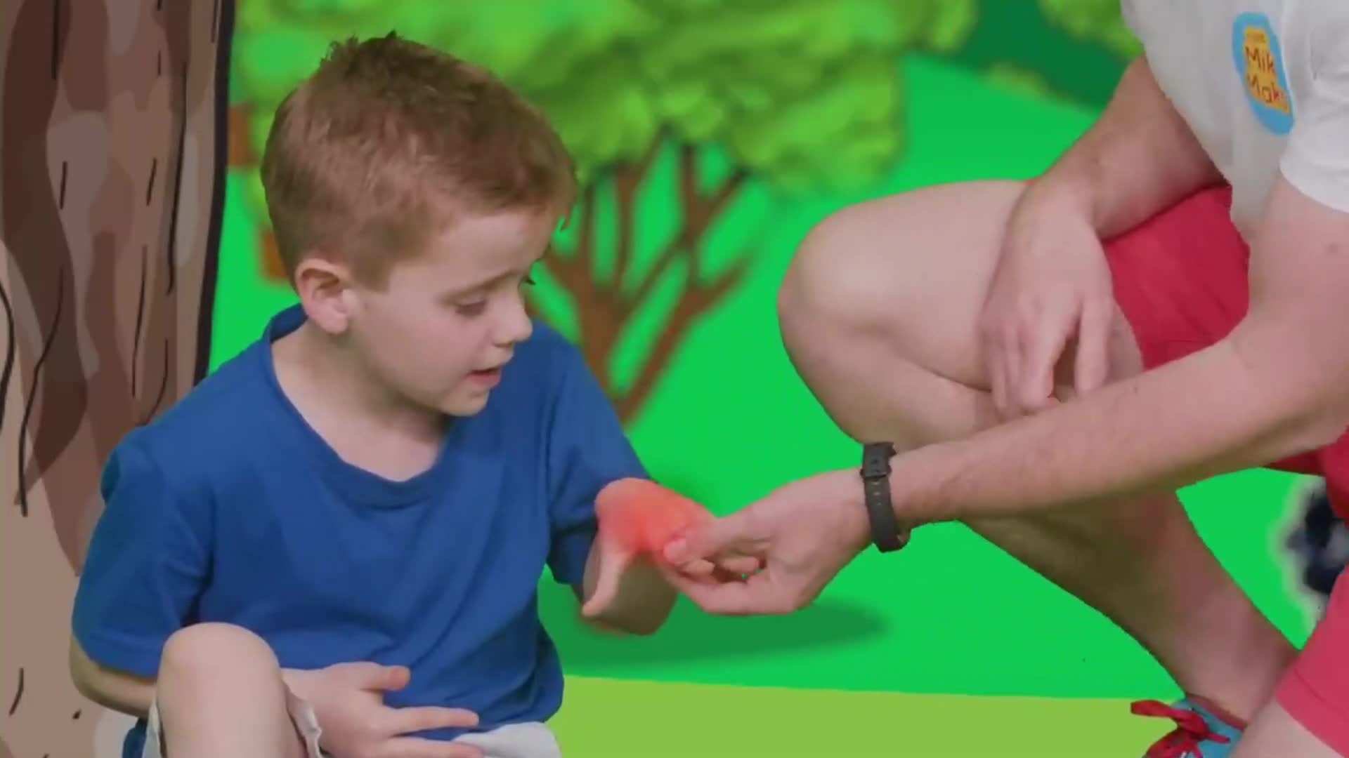 A little boy gets a gentle check-up from his helper! They're taking care of a tiny ouchie with care and kindness. A sweet, fun moment for little ones learning about first aid in a friendly way! 🌟❤️